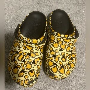 Leopard Disney Mickey Crocs size 10 EUC